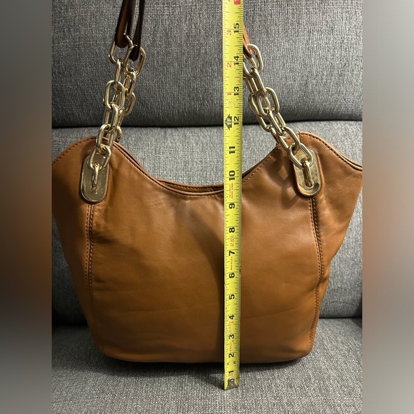 Michael Kors leather shoulder bag with gold hardware